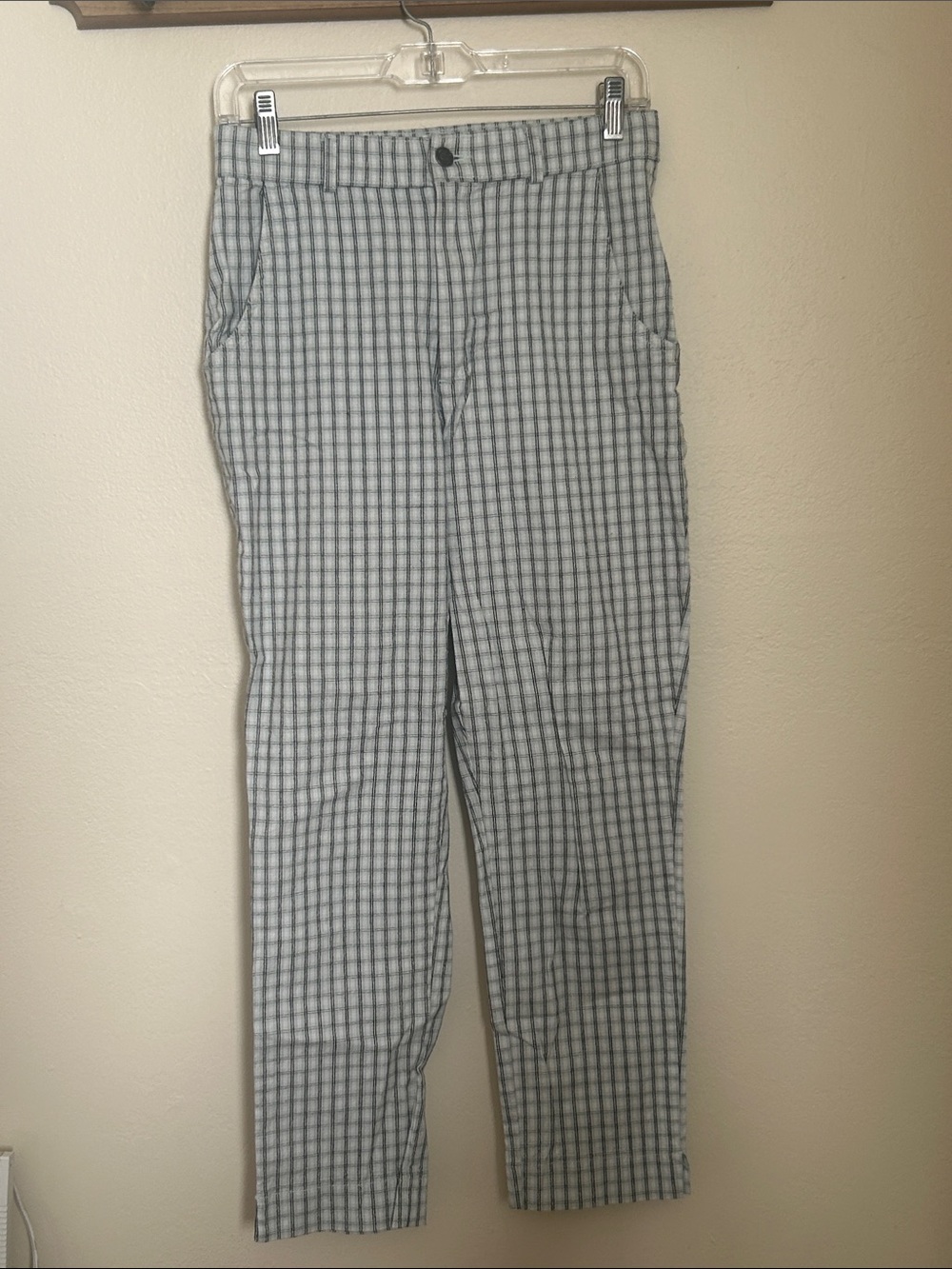 Hollister Checked Casual Pants - Mint and black check Medium